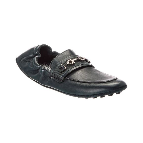Ferragamo Asture Leather Loafer Blue